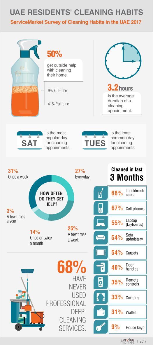 Cleaning habits in the UAE 2017 - infographic 