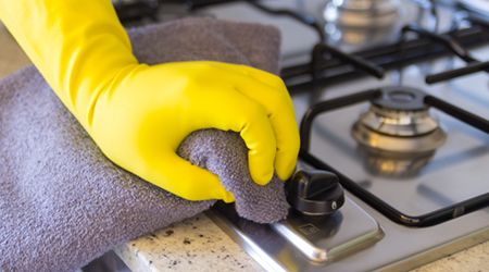 Deep cleaning a kitchen in Dubai